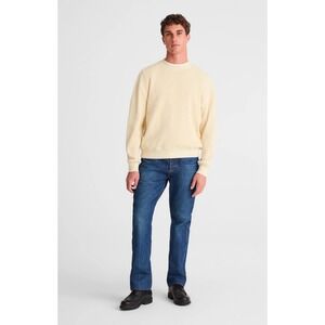 Madewell Mens XL Cream Waffle Knit %100 Cotton Crewneck Sweater Sweatshirt